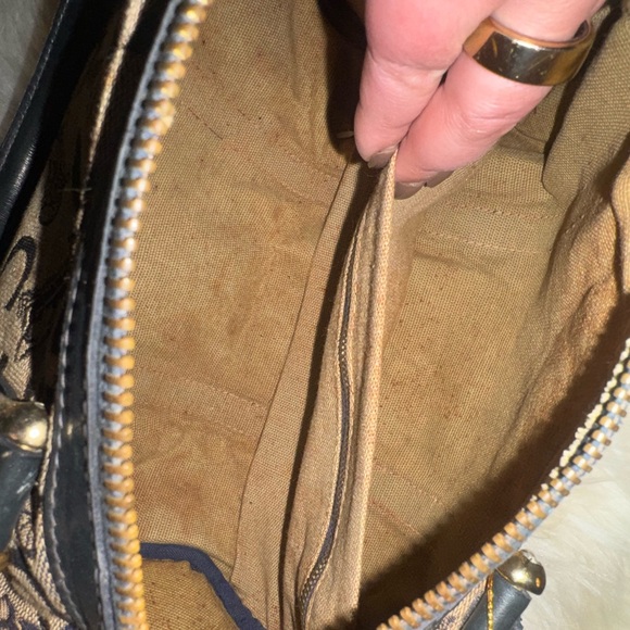 Céline Beige and Navy Blue Women's Hand Bag - Picture 8 of 9